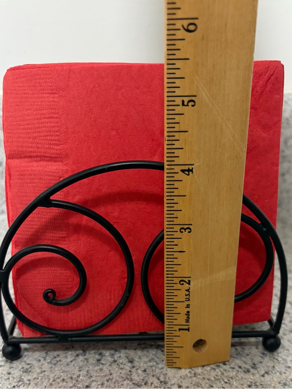 Black Scroll Metal Napkin Holder - Picture 5 of 5